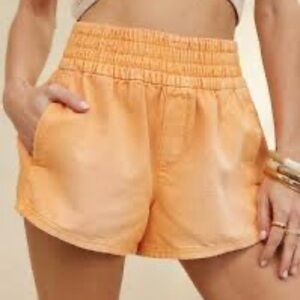 Aerie High Waist Orange Shorts Relaxed Fit